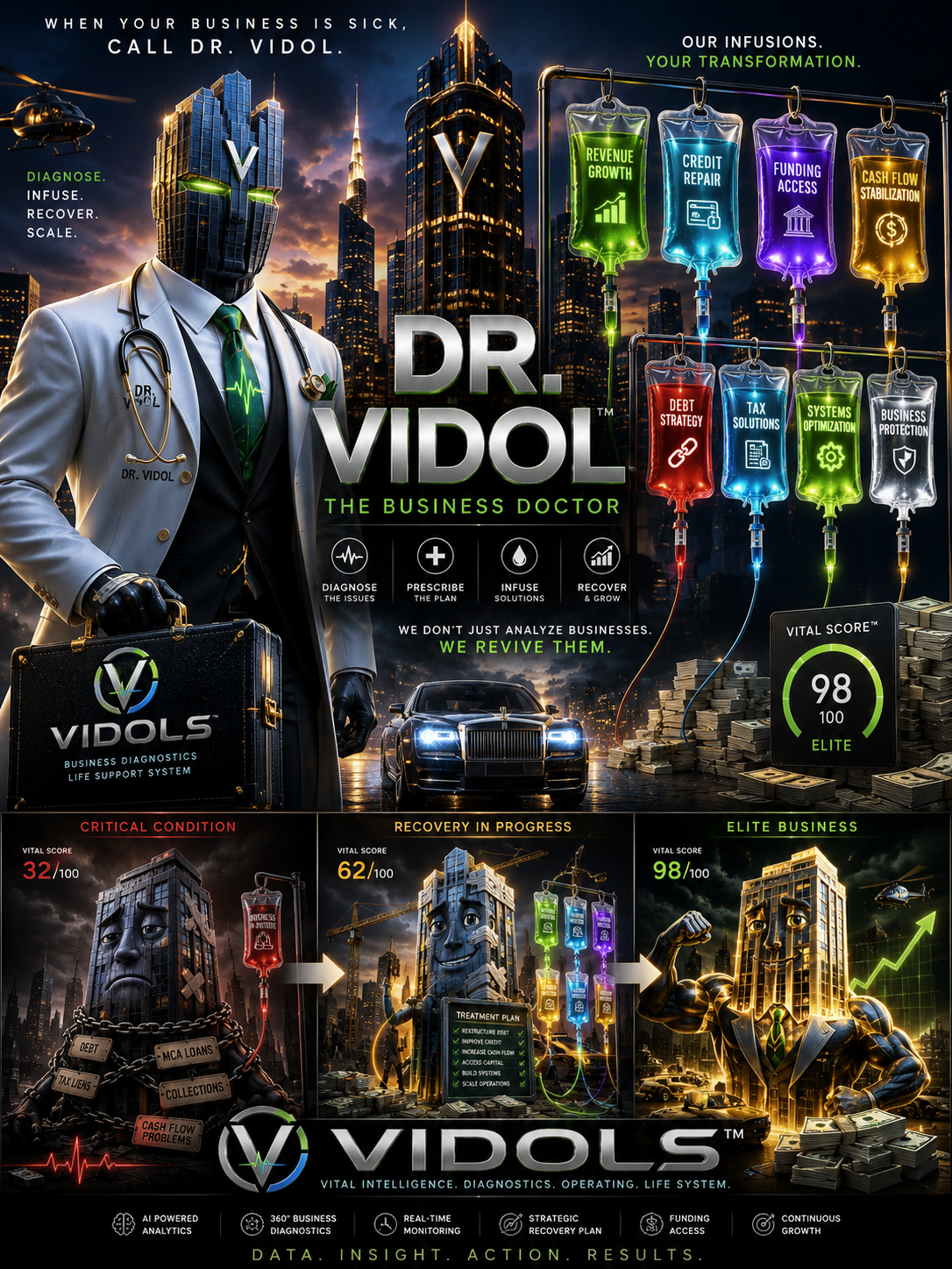 Dr. Vidol™ — Diagnosing Markets. Prescribing Growth. Click to read mission.